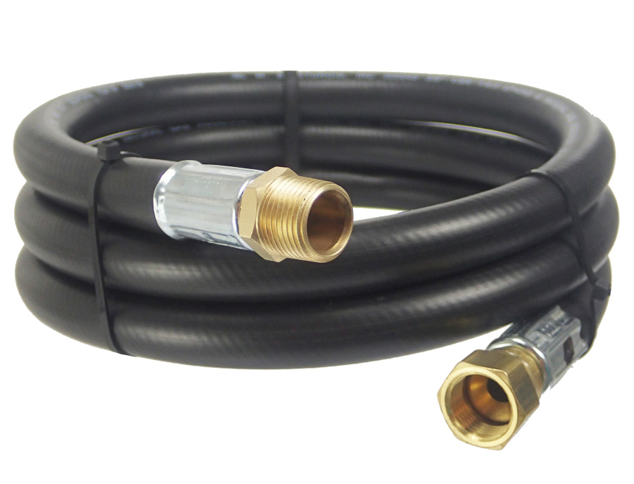 Natural Gas Grill Hose Extension 25 Ft Propane Torch 1/4" NPT Male x 1/4" Female 