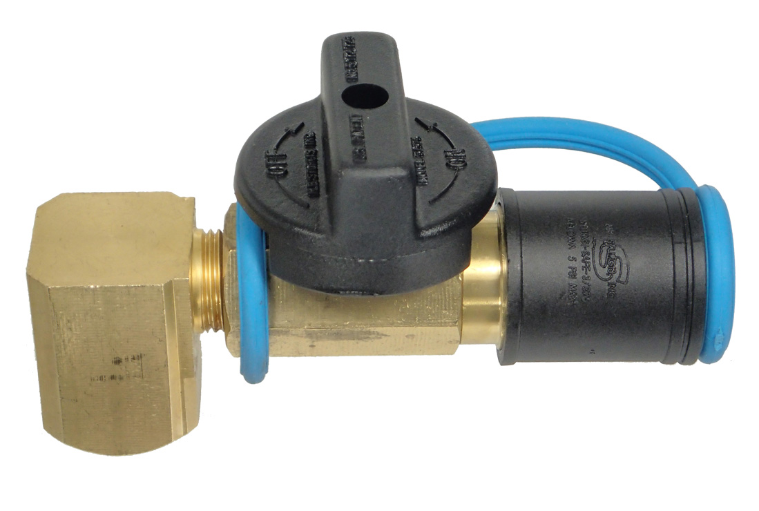RV Propane Ball Valve Quick Connect Adapter Kit Natural Gas 1/4" Male 