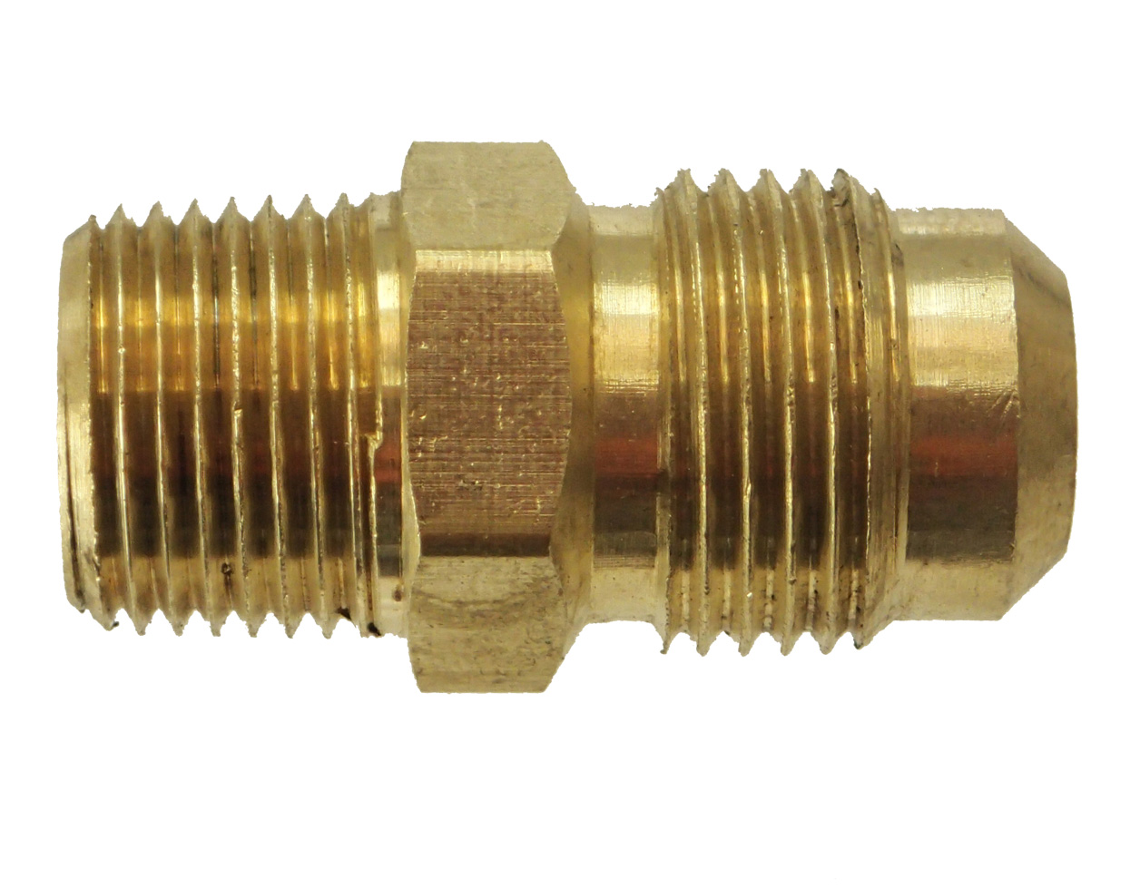 Male NPT to SAE 45 Flare Elbow Fitting 1/2 Male Tube OD x 3/8 NPT Male 