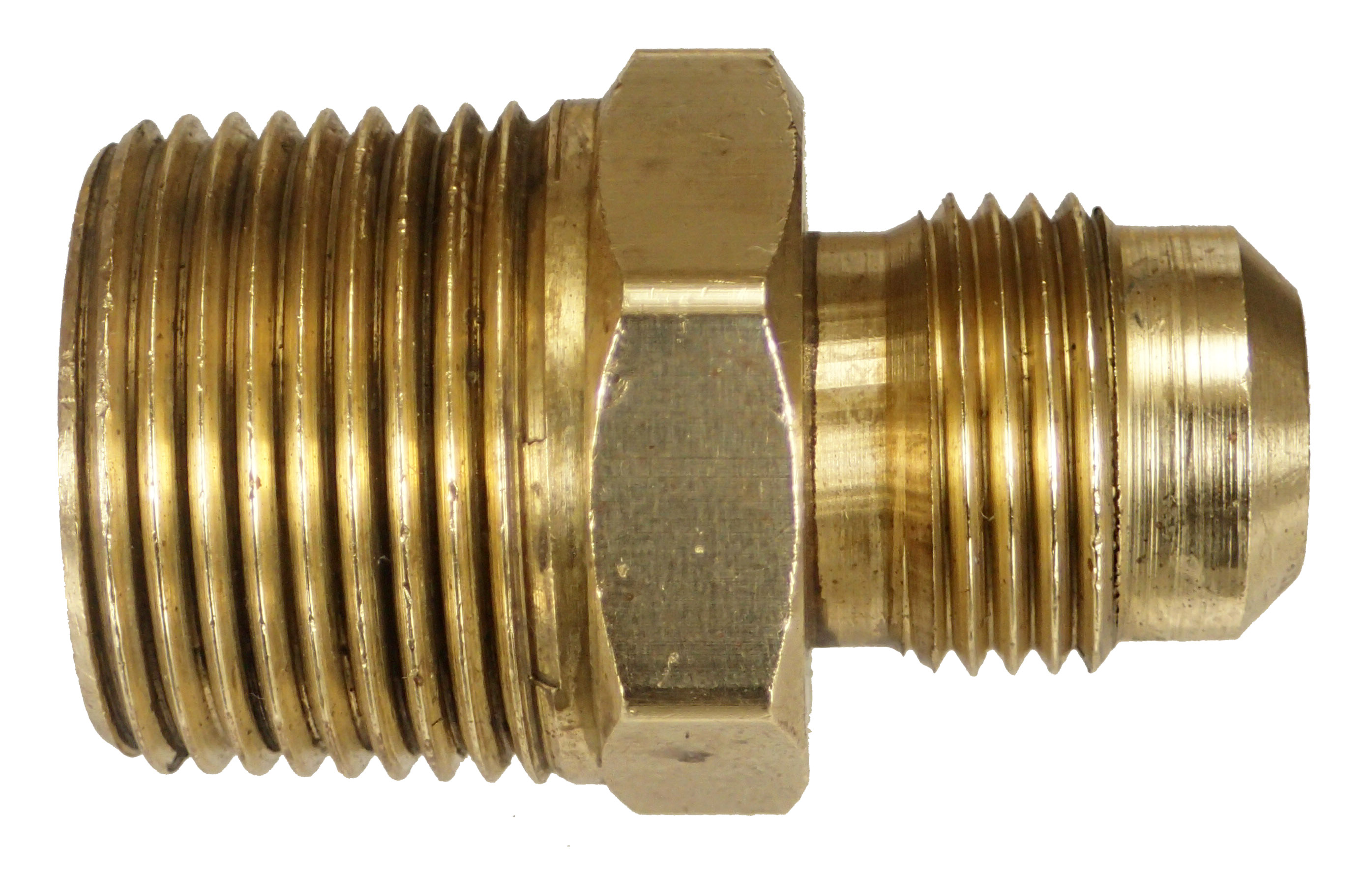 3/4 NPT to 1/2 Pipe Bushing Adapter Convert 1/2 Male to 3/4 Male Solid Brass Water Gas Air Hydraulic ProTool 110-11 